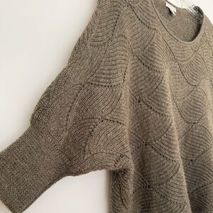 Garnet Hill Olive Green Green Sweater - Size S